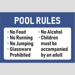 Pool Safety Sign - 02BD-G0302 - Pool Rules - Generic