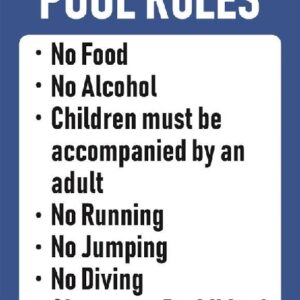 Pool Safety Sign - 02BD-G0303 - Pool Rules - Generic