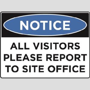 Site Safety Sign - 02BD-G0401 - Visitor