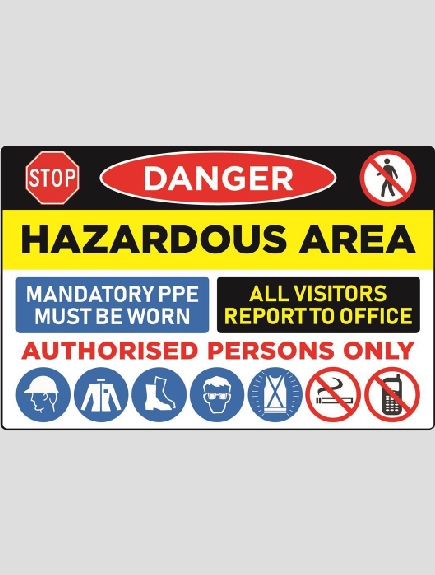 Site Safety Sign - 02BD-G0407 - Hazardous Area