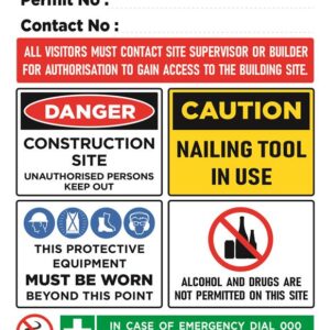 Site Safety Sign - 02BD-G0412 - Owner Builder