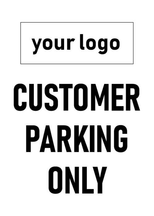 Parking Sign - 02BD-Y0104 - Customer Parking - Custom Logo