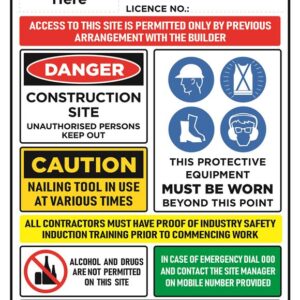 Site Safety Sign - 02BD-Y0402G - Construction Site